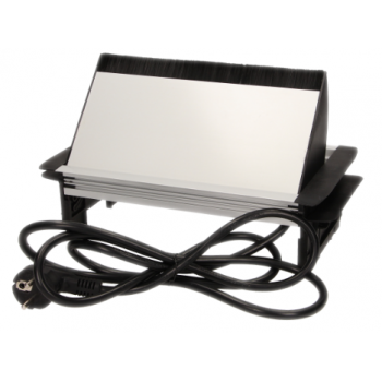 GNIAZDO WPUSZCZANE W BLAT ORNO OR-AE-1362 3x2P+Z SZCZOTKA PRZECIWKURZOWA USB